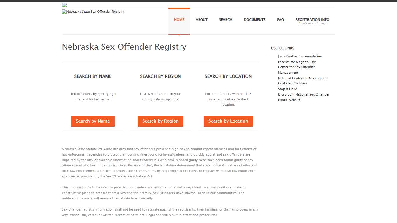 Nebraska Sex Offender Registry