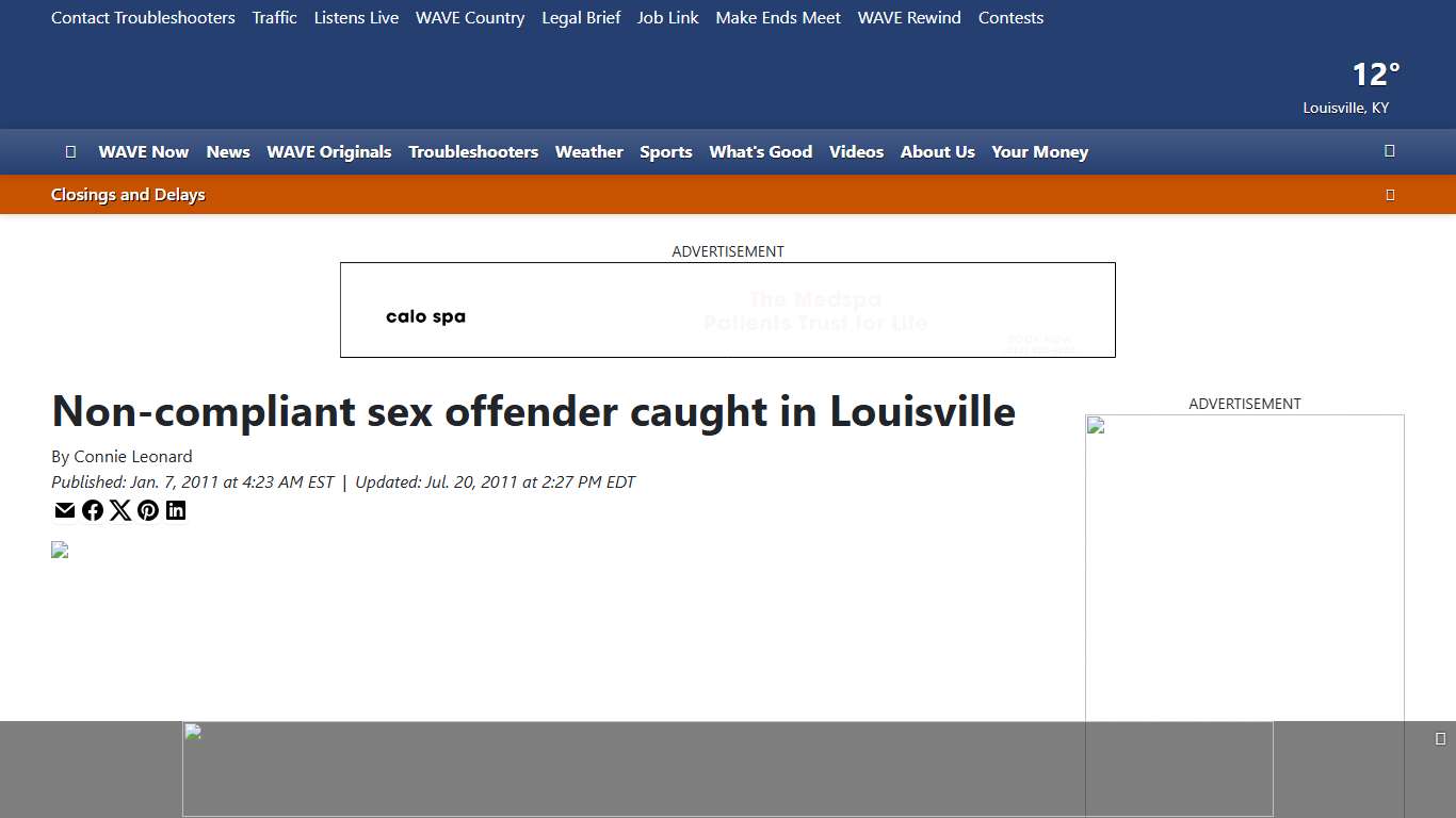 Non-compliant sex offender caught in Louisville